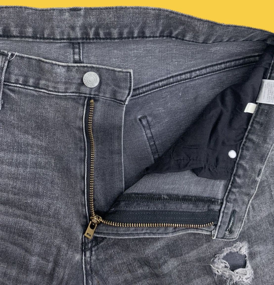 Jean Distressed Denim Black Jeans Size US 34 / EU 50 - 11 Thumbnail