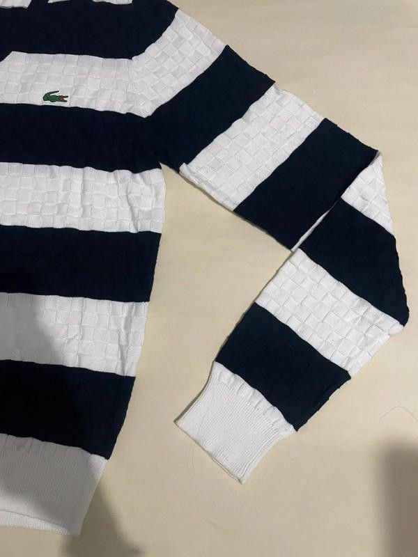 Lacoste Lacoste vintage striped V Neck Knitted Jumper Fr 2 xs Size US XS / EU 42 / 0 - 3 Thumbnail