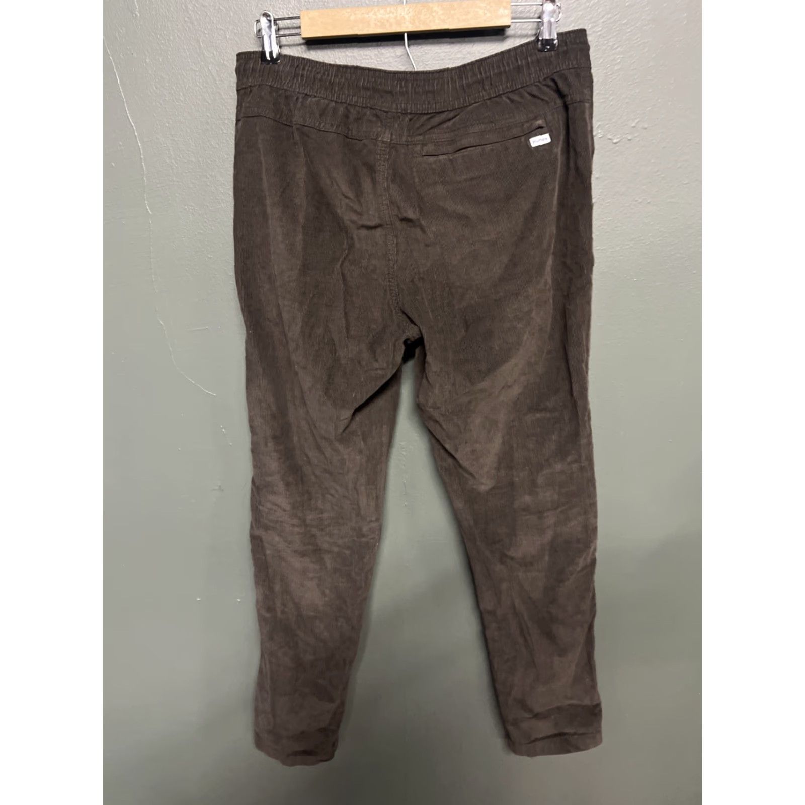 Hurley Hurley Men's Pants Brown Drawstring Stretch Pockets Corduroy Jogger M Inseam 30" Regular Size US 31 - 3 Thumbnail