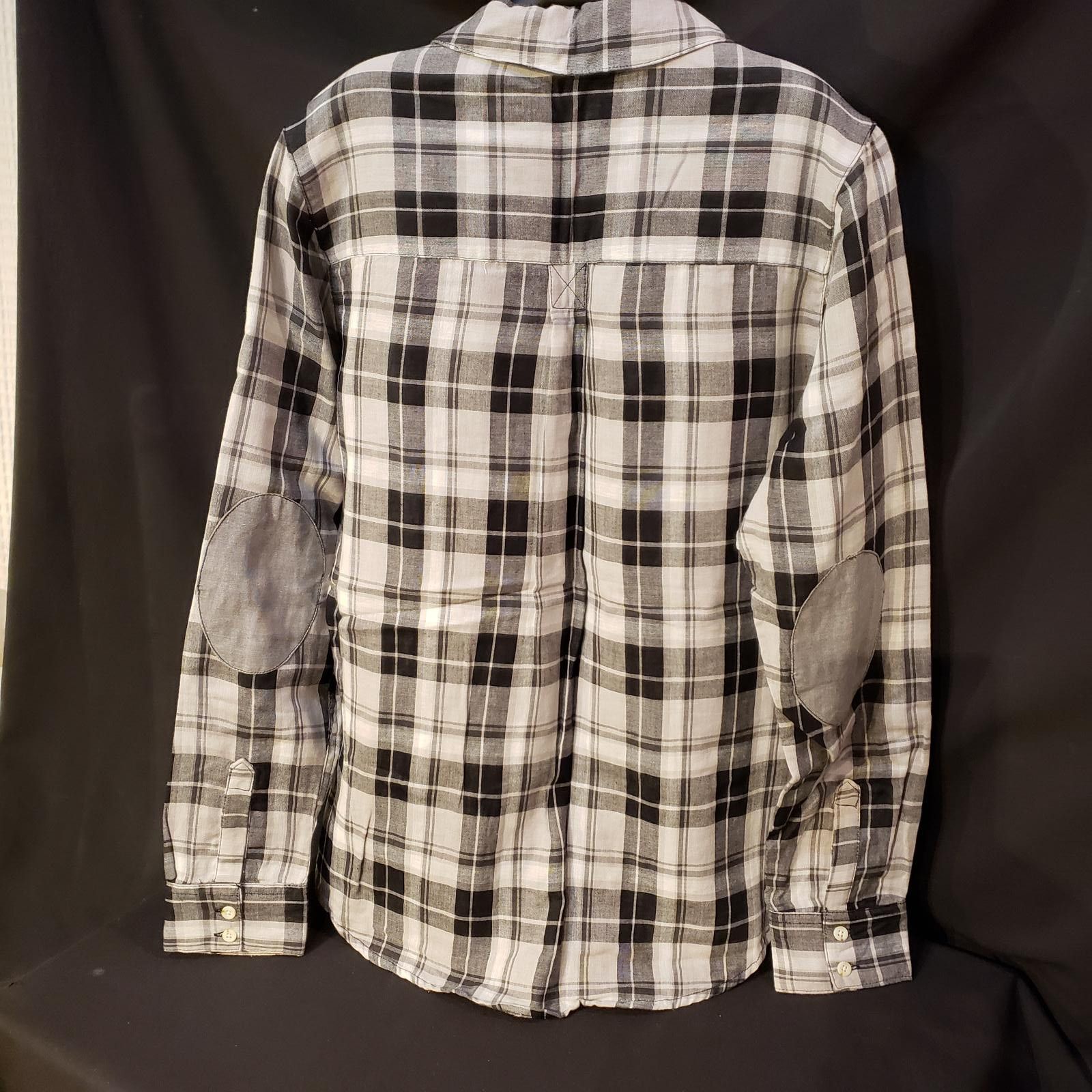 Mossimo Mossimo Black and White Plaid Casual Shirt with Elbow XL Size XL / US 12-14 / IT 48-50 - 3 Thumbnail