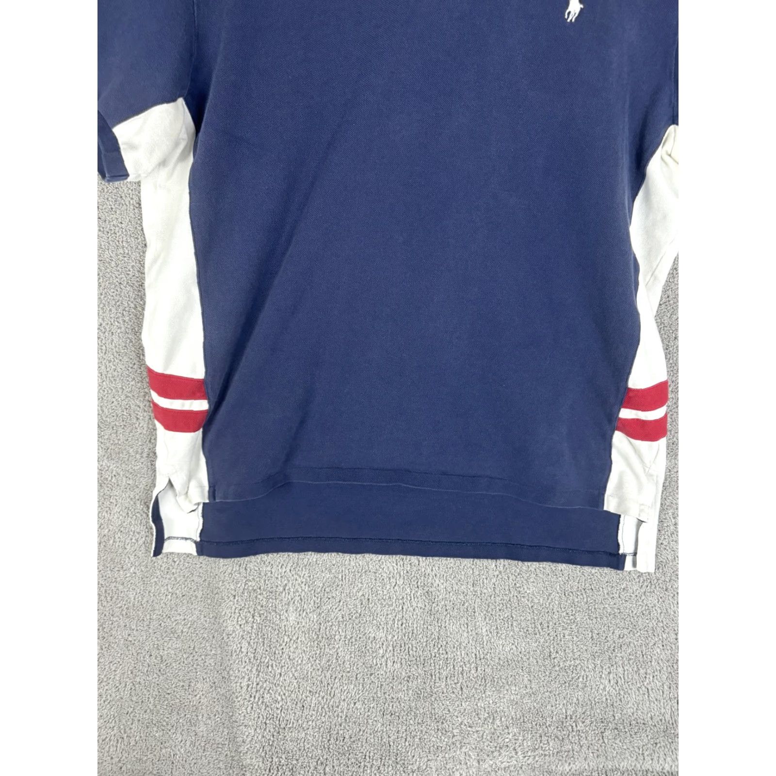 Polo Ralph Lauren Polo Ralph Lauren Polo Shirt Mens XL Navy White Custom Fit Red Stripes Short Slv Size US XL / EU 56 / 4 - 5 Thumbnail