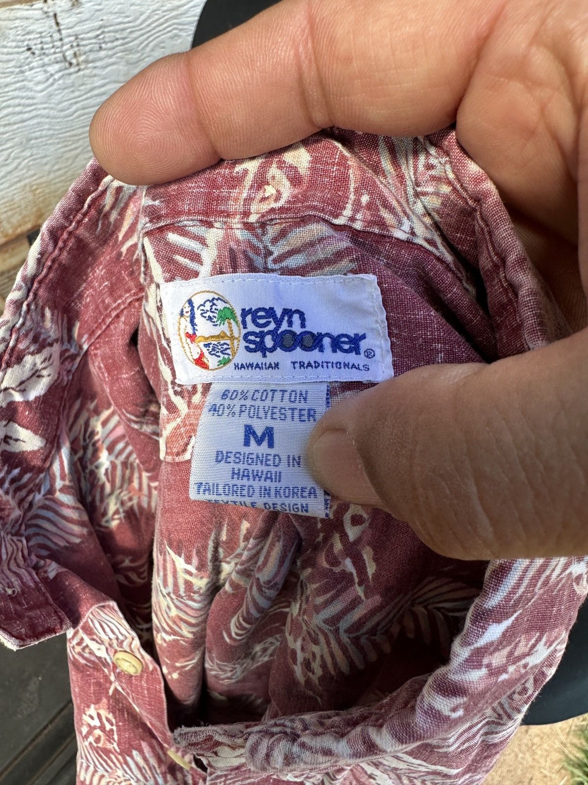 Reyn Spooner PreOwned Reyn Spooner Hawaiian Print Red Men's M Size US M / EU 48-50 / 2 - 4 Thumbnail