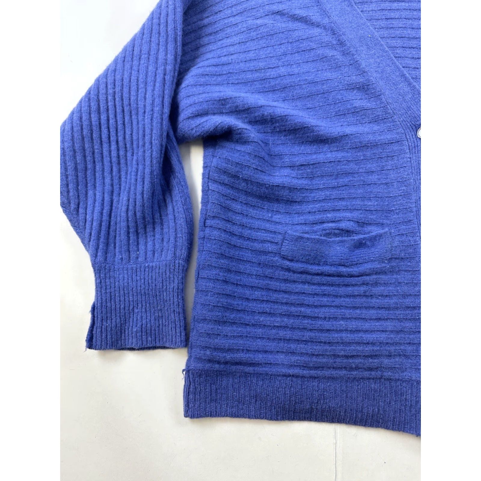 Vintage VINTAGE Christian Aujard Cardigan Sweater Women’s Medium Blue Wool Blend Paris Size M / US 6-8 / IT 42-44 - 3 Thumbnail