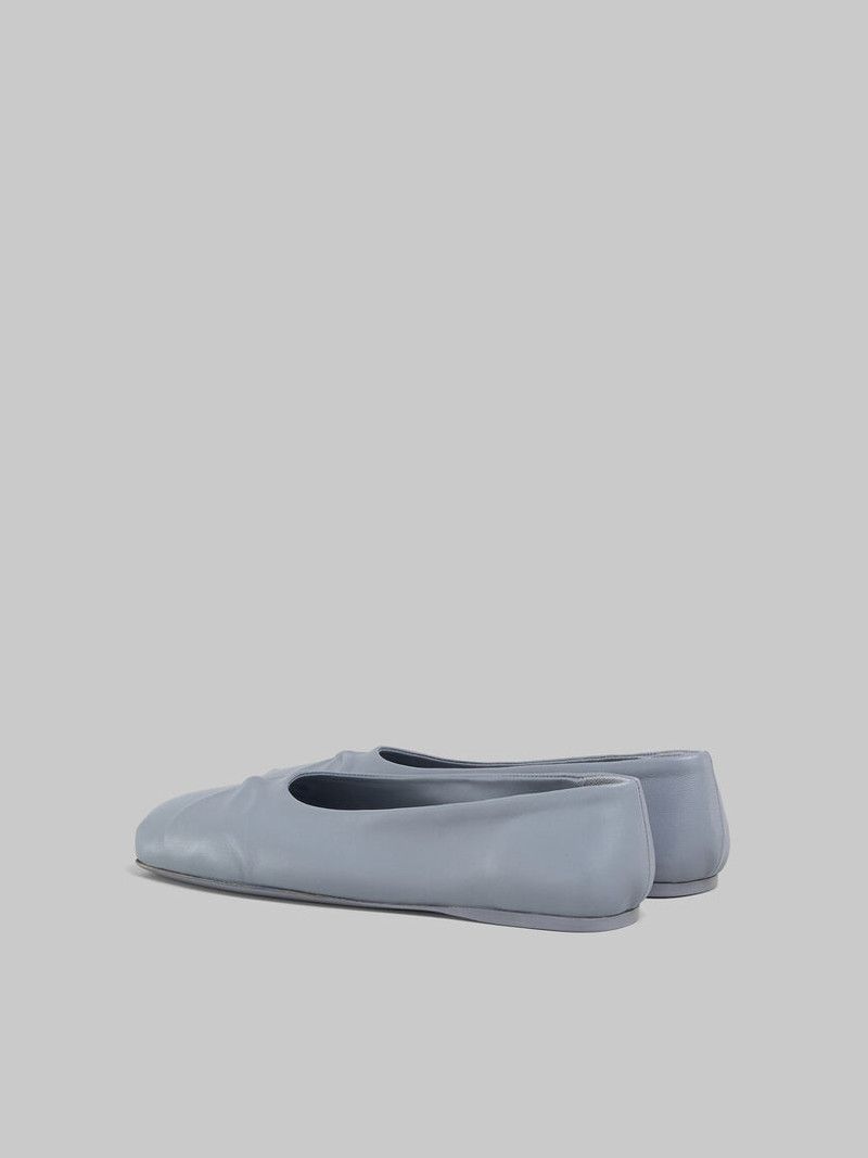 Marni o1w1db11225 Nappa Leather Flats in Grey Size US 7 / IT 37 - 3 Thumbnail