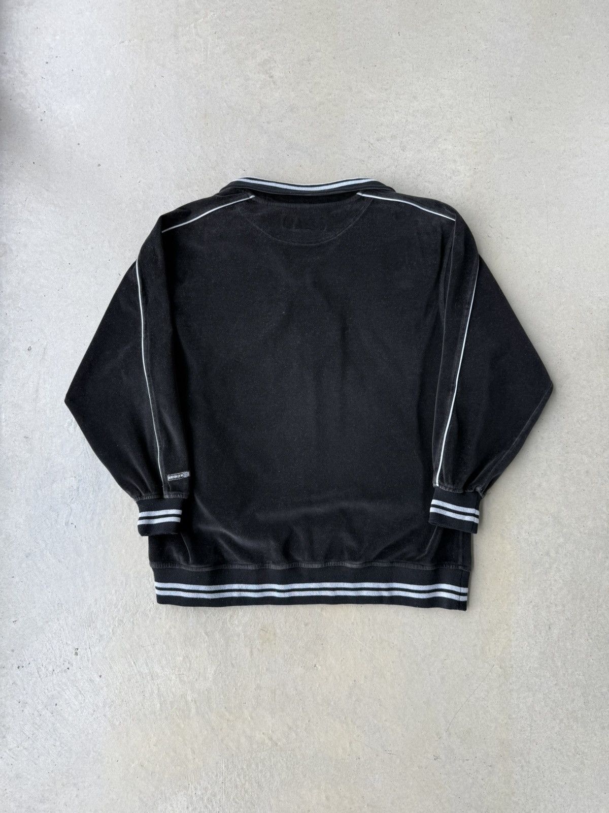 Brooklyn Xpress Vintage 00s Brooklyn Xpress Black Velour Zip Up Track Jacket Size US L / EU 52-54 / 3 - 2 Thumbnail
