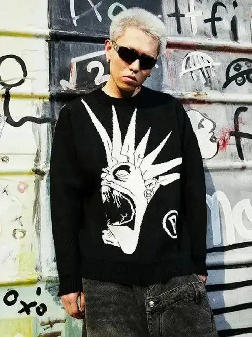 Japanese Brand × Vintage Sweater Streetwear Oversized Knitwear Size US XL / EU 56 / 4 - 2 Thumbnail