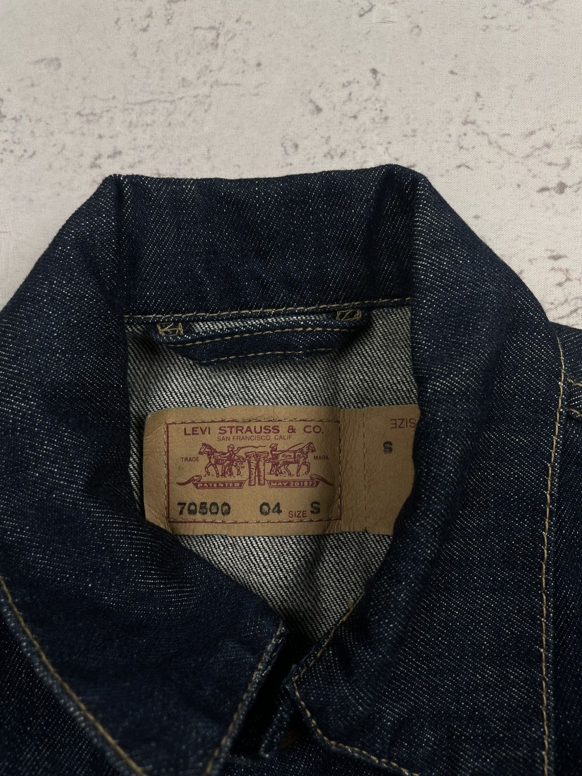 Levi's Women’s Levi’s S – 70500-04 Navy Denim Jacket Vintage Size S / US 4 / IT 40 - 3 Thumbnail