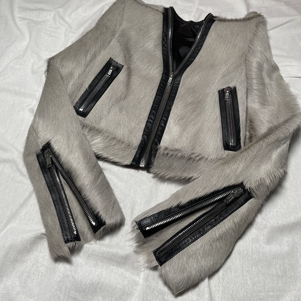 Rick Owens Rick Owens FW22 Cropped Klaus Tec Jacket Size US XXS / EU 40 - 2 Thumbnail