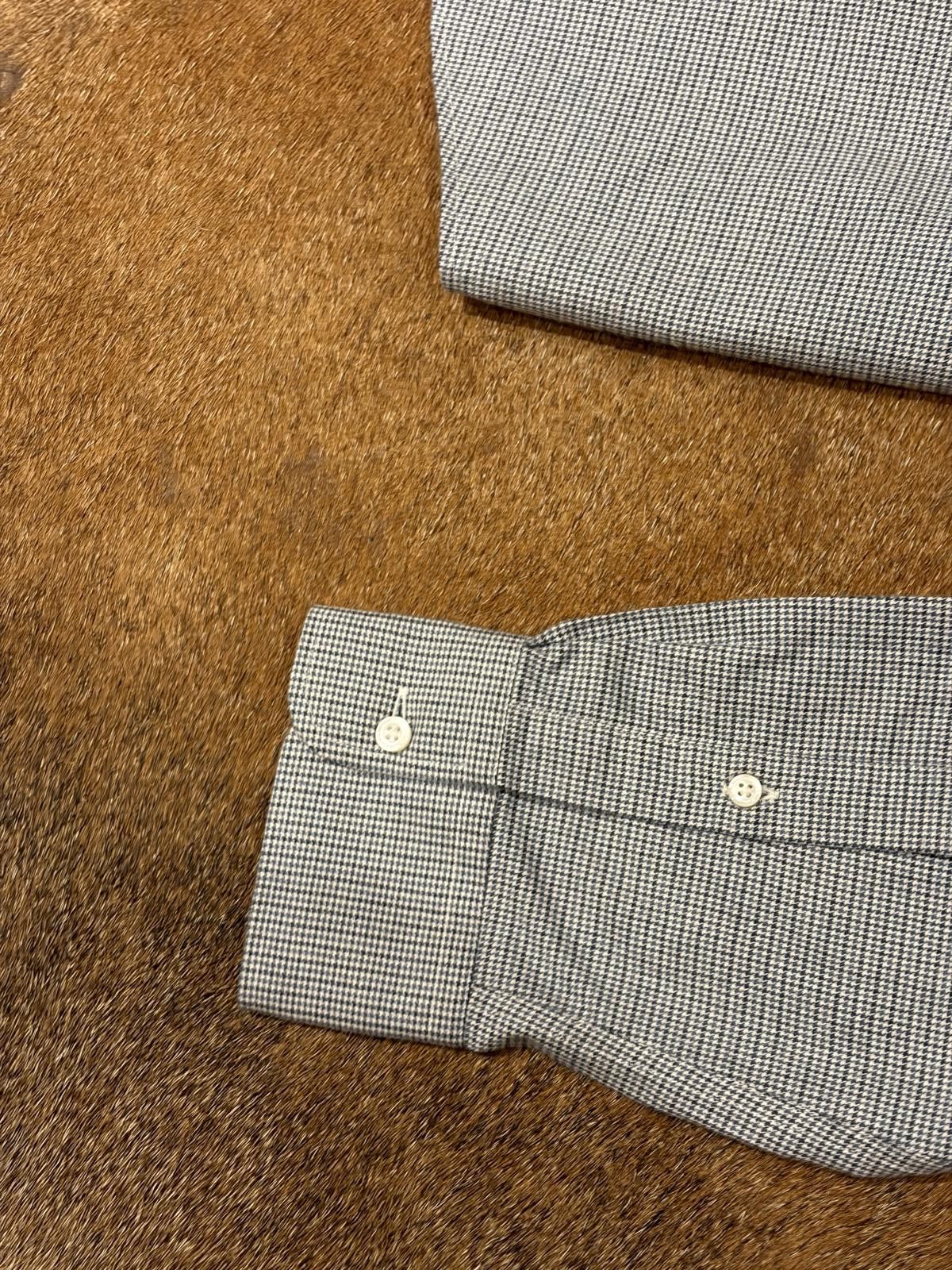 Ralph Lauren Purple Label Ralph Lauren Purple Label Brushed Cotton Micro-Check Shirt Size US M / EU 48-50 / 2 - 6 Thumbnail
