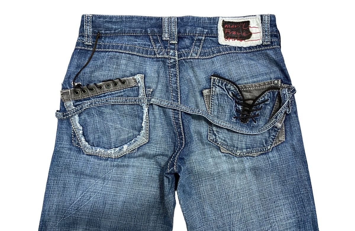 Marithe + Francois Girbaud Vintage MFG Lace Up Distressed Jeans Size US 31 - 9 Thumbnail