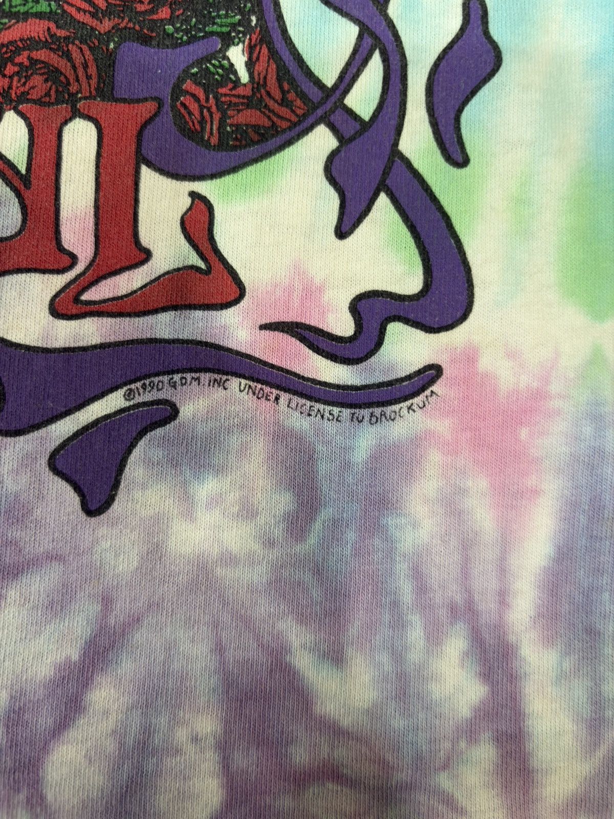 Grateful Dead × Liquid Blue Vintage 90s Grateful Dead Bretha Tie Dye Liquid Blue T Shirt Size US L / EU 52-54 / 3 - 5 Thumbnail