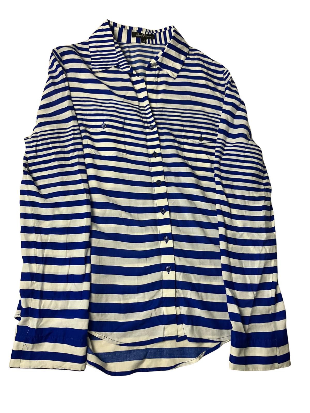 Other Velvet Heart Striped Shirt Blue White M Size M / US 6-8 / IT 42-44 - 4 Thumbnail