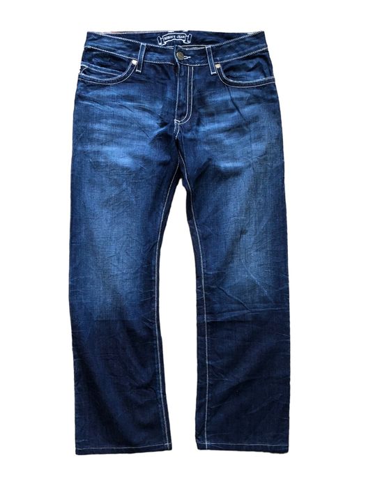Robins Jeans Robin Jeans swarovski studded leather denim pants | Grailed