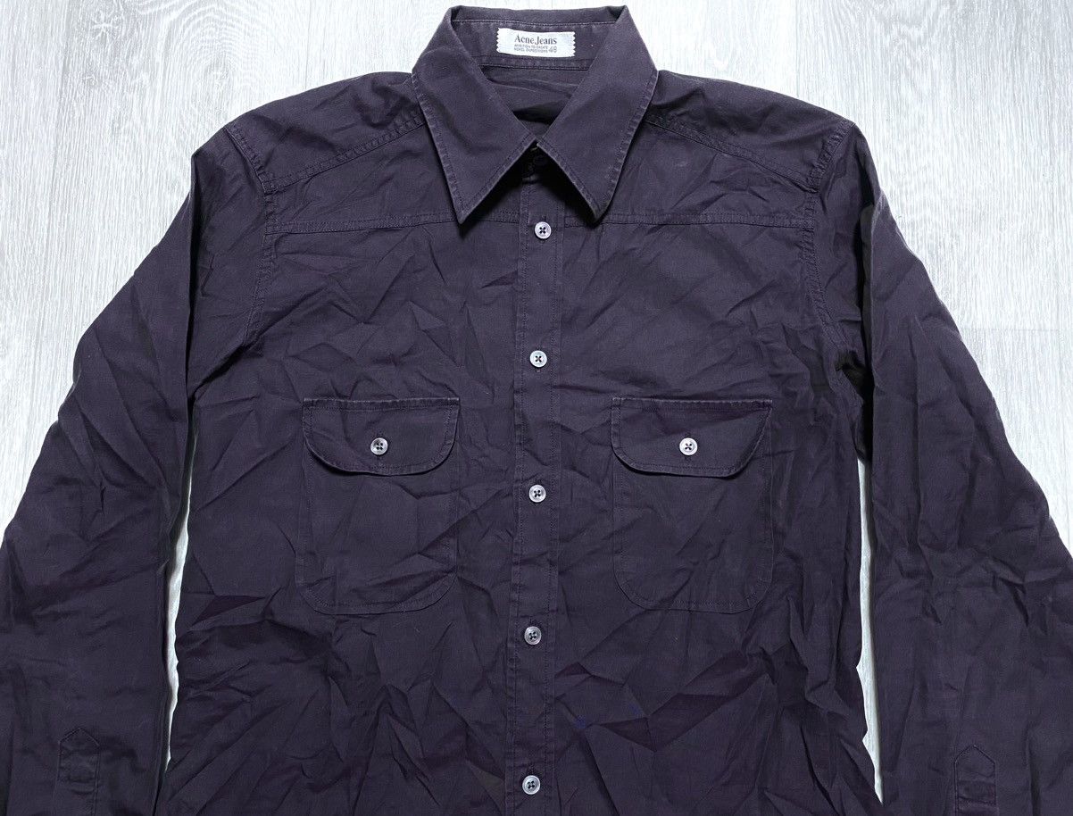 Acne Studios Unisex Acne Studios Brown Cotton Slim Casual Pocket Shirt Size US M / EU 48-50 / 2 - 11 Thumbnail