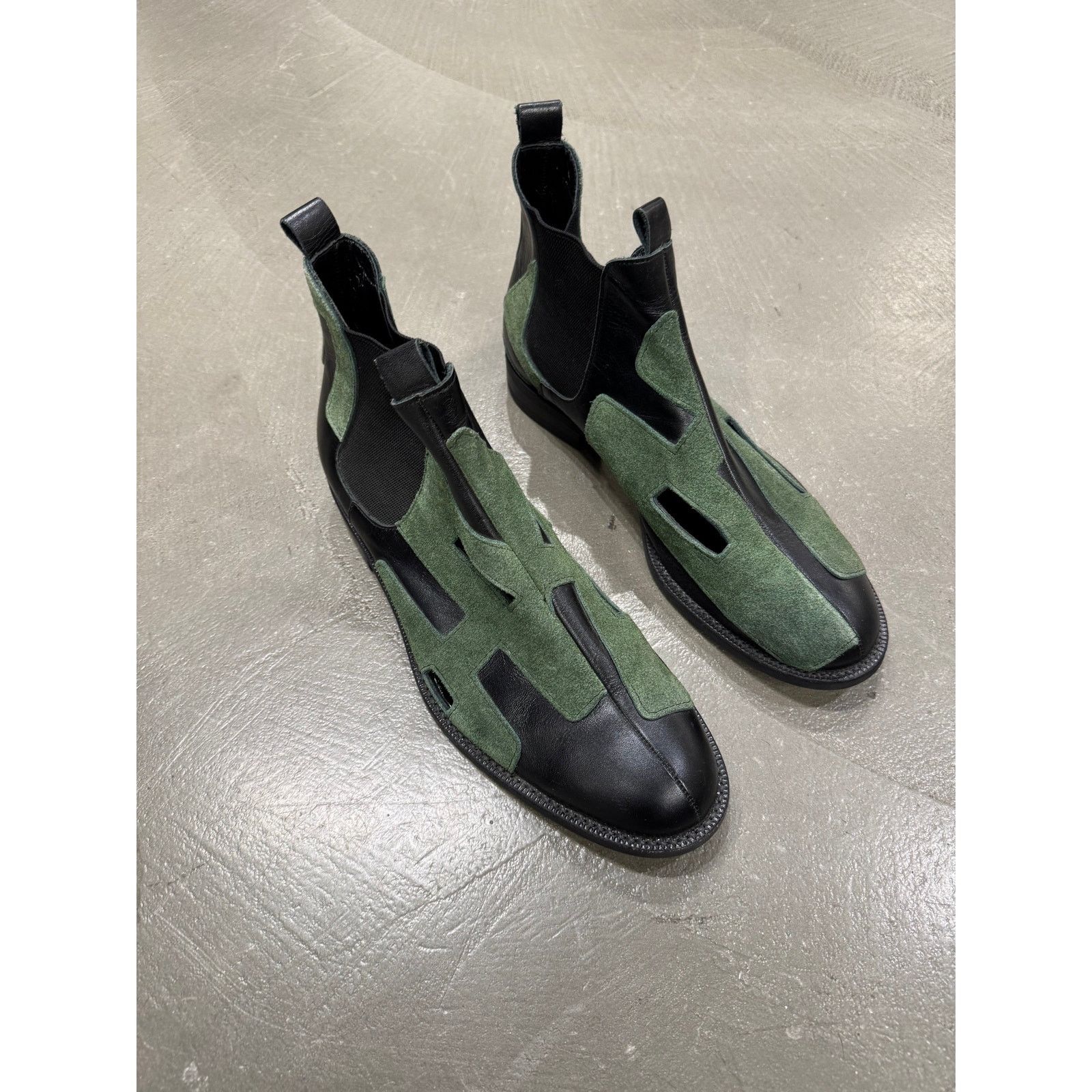 Comme des Garcons A/W2015 Comme des Garçons runway cut-out leather boots Size US 12 / IT 42 - 3 Thumbnail