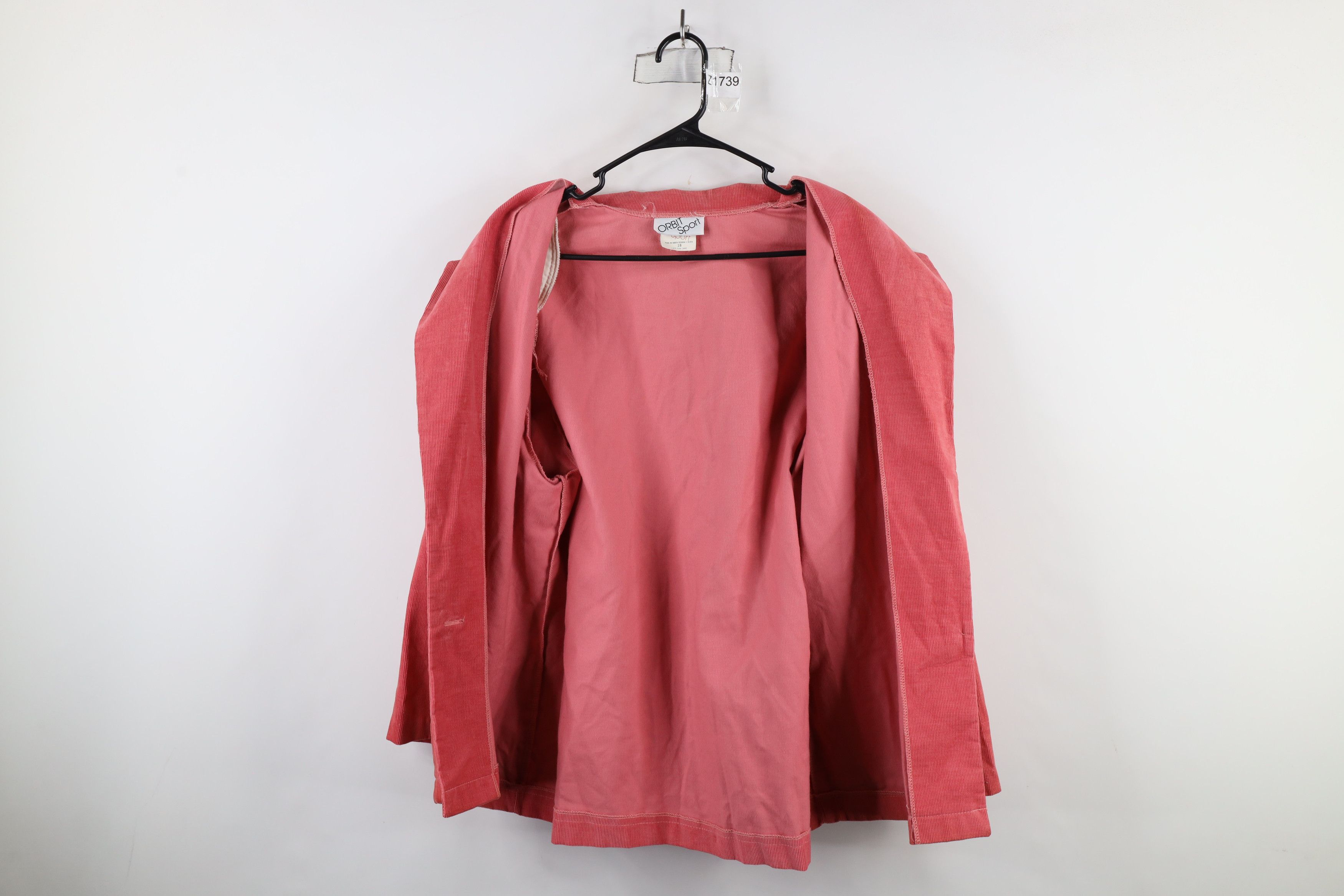 Vintage Vintage 80s 90s Streetwear Corduroy Blazer Jacket Pink USA Size XXL / US 16-18 / IT 52-54 - 11 Thumbnail