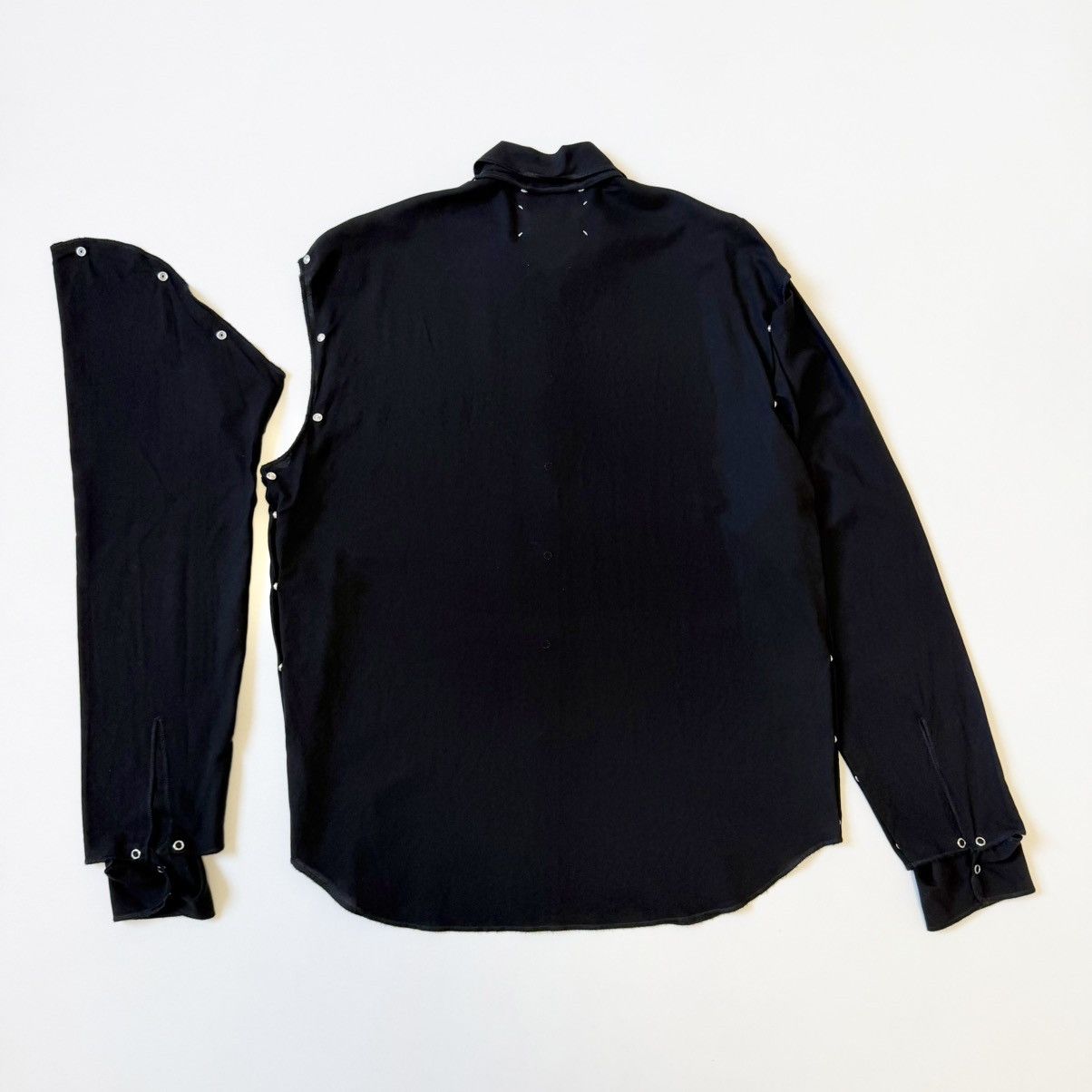 Maison Margiela S/S 17 ‘Metal Popper Detail’ Black Cotton Shirt Size US M / EU 48-50 / 2 - 11 Thumbnail