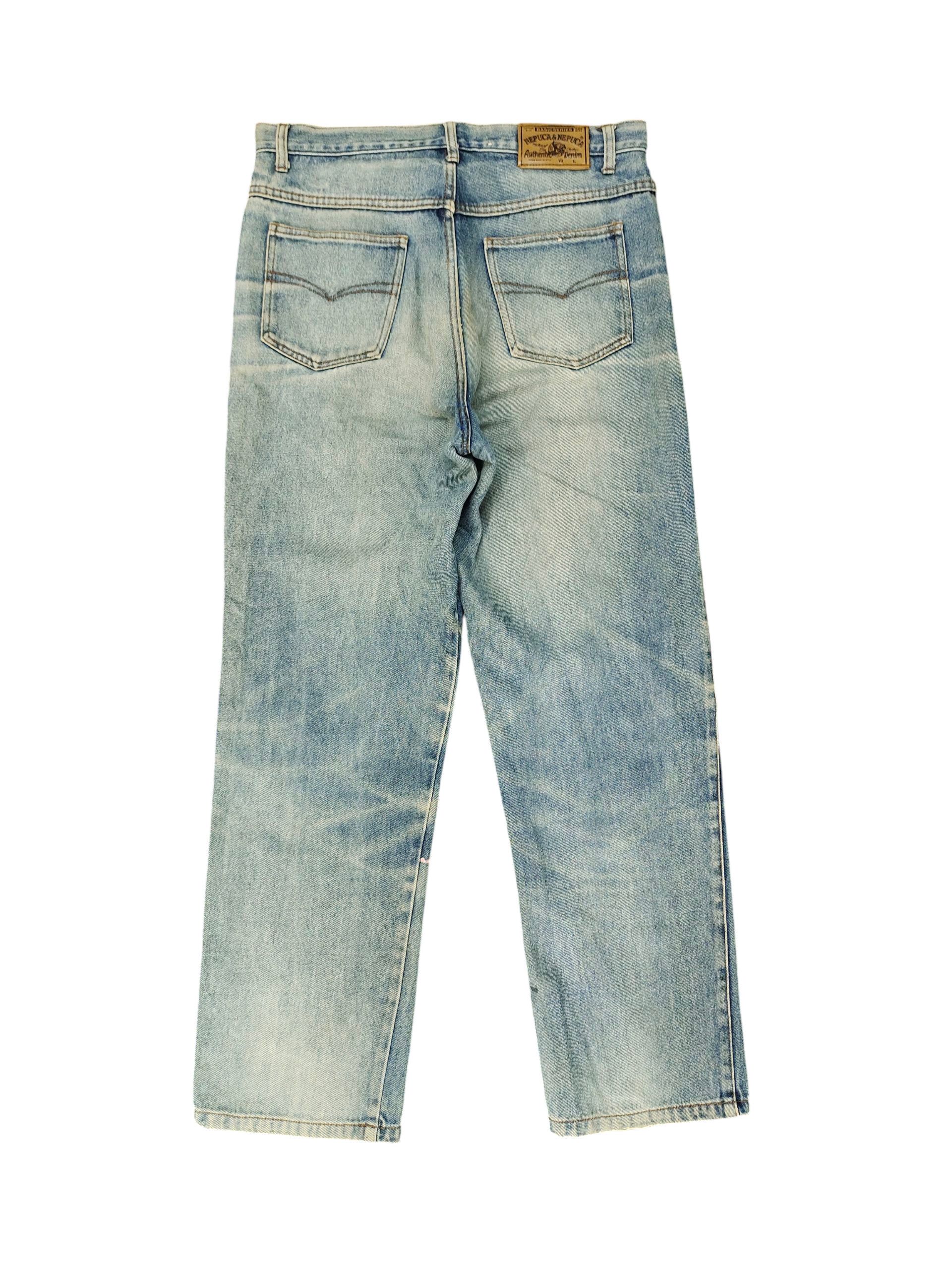 Comme des Garcons × Undercover Vintage 90s Nepura Japan Clawmark Distress Faded Denim Jeans Size US 32 / EU 48 - 8 Thumbnail