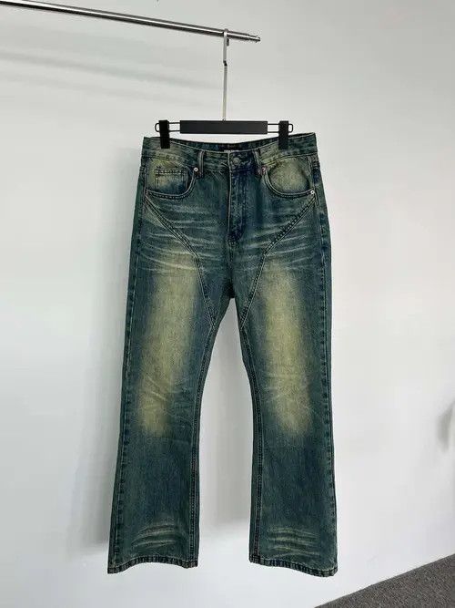 VIBE distressed patchwork y2k bootcut jeans Size US 32 / EU 48 - 3 Thumbnail