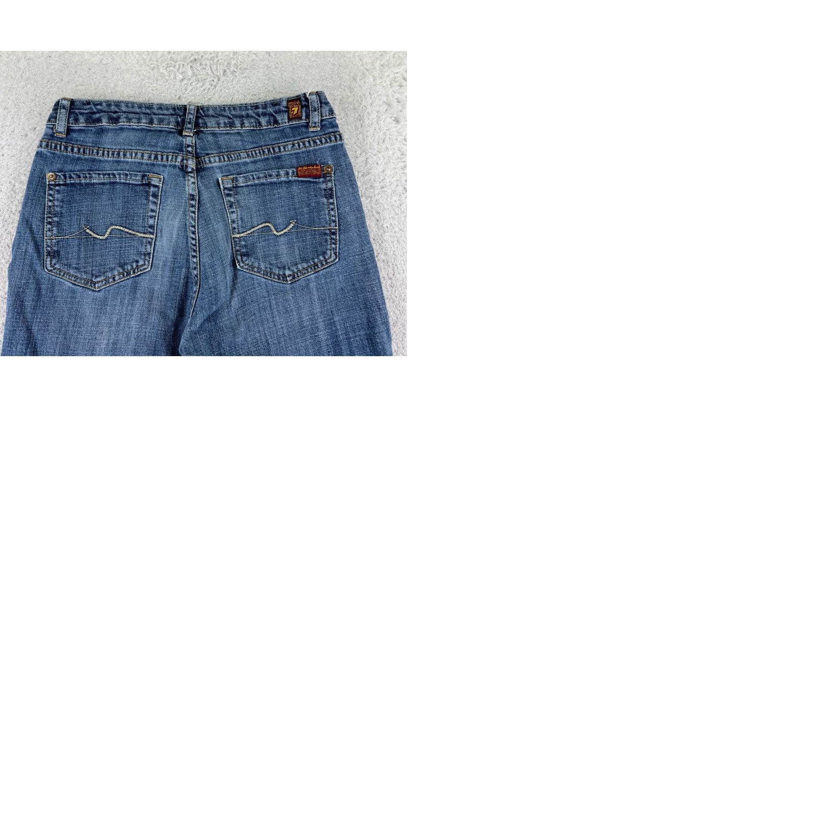 7 For All Mankind 7 For All Mankind Jeans Women 16 Blue Denim Mid Rise Straight 5-Pocket Cotton Denim Shirt? Size 38" / US 16 / IT 52 - 10 Thumbnail