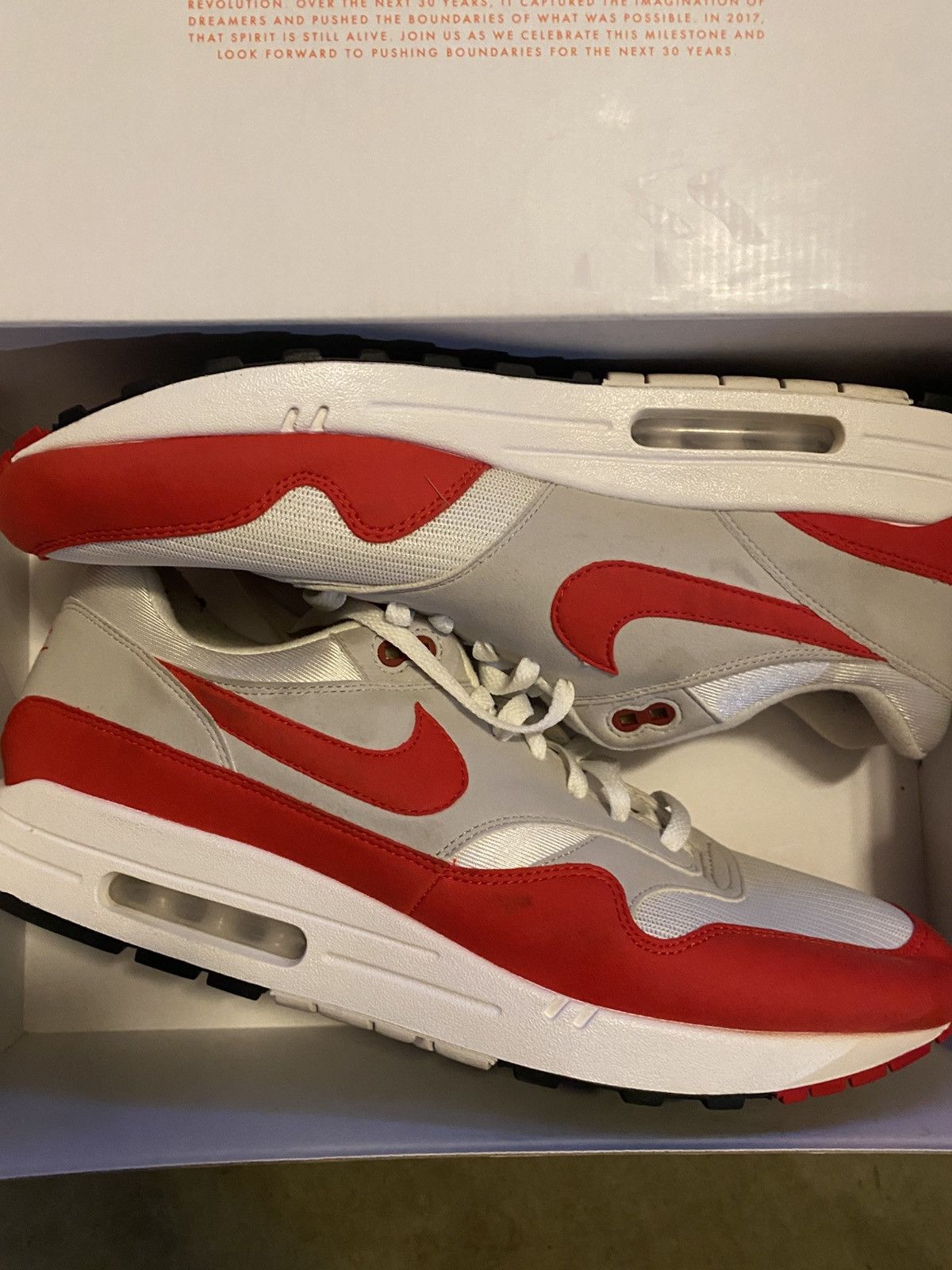 Nike Nike Air Max 1 Anniversary Red Size US 14 / EU 47 - 3 Thumbnail