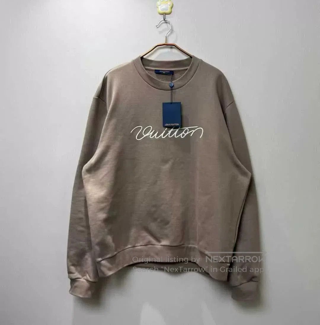 Louis Vuitton louis vuitton khaki embroidered logo sweatshirt. Size US L / EU 52-54 / 3 - 1 Thumbnail