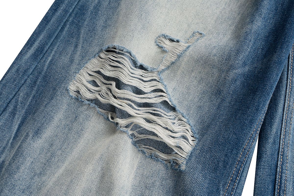 Japanese Brand × Jean × Vintage Vintage Ripped Washed Worn Denim Size US 29 - 5 Thumbnail