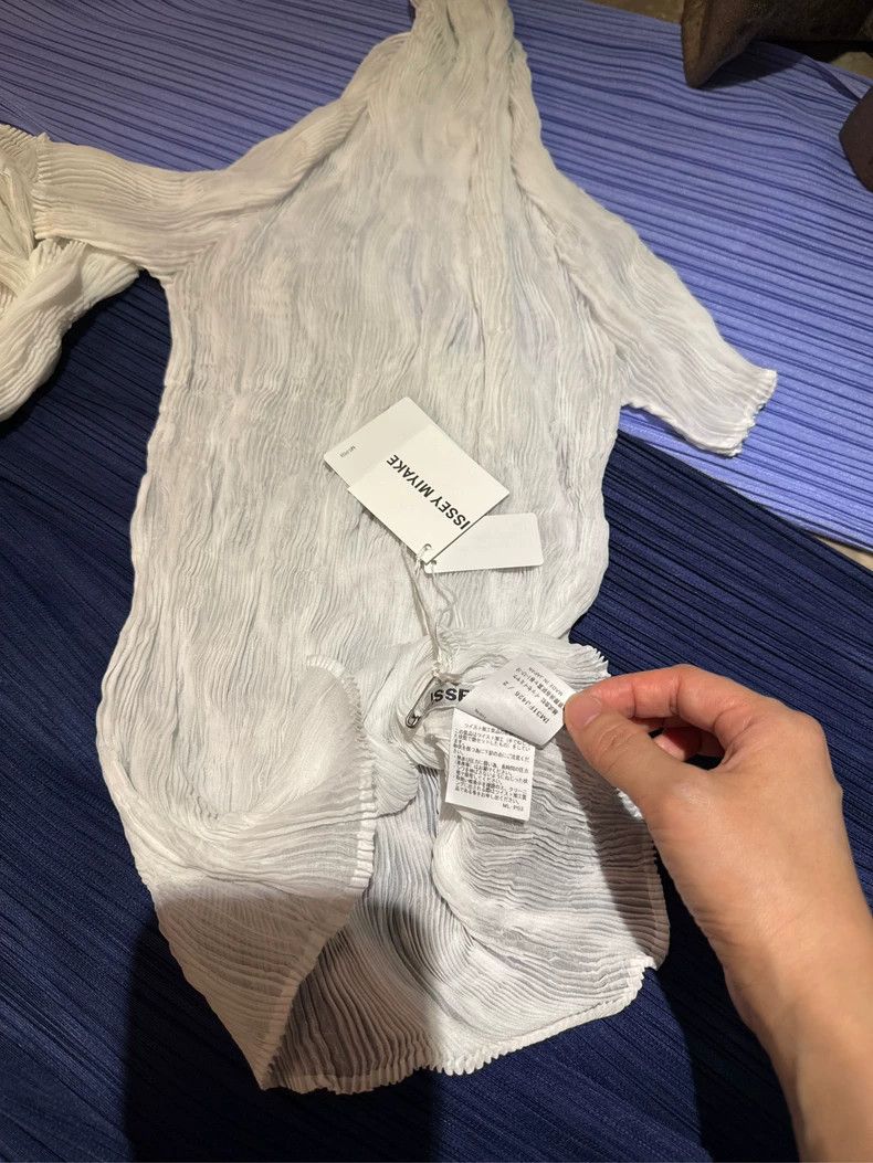 Issey Miyake issey miyake size:2 White willow short sleeves Size XXS / US 00 / IT 34 - 4 Thumbnail
