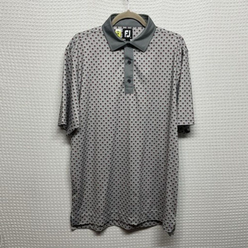Footjoy NWOT FootJoy Gray All Over Print Short Sleeve Shirt Men M Size US M / EU 48-50 / 2 - 8 Thumbnail