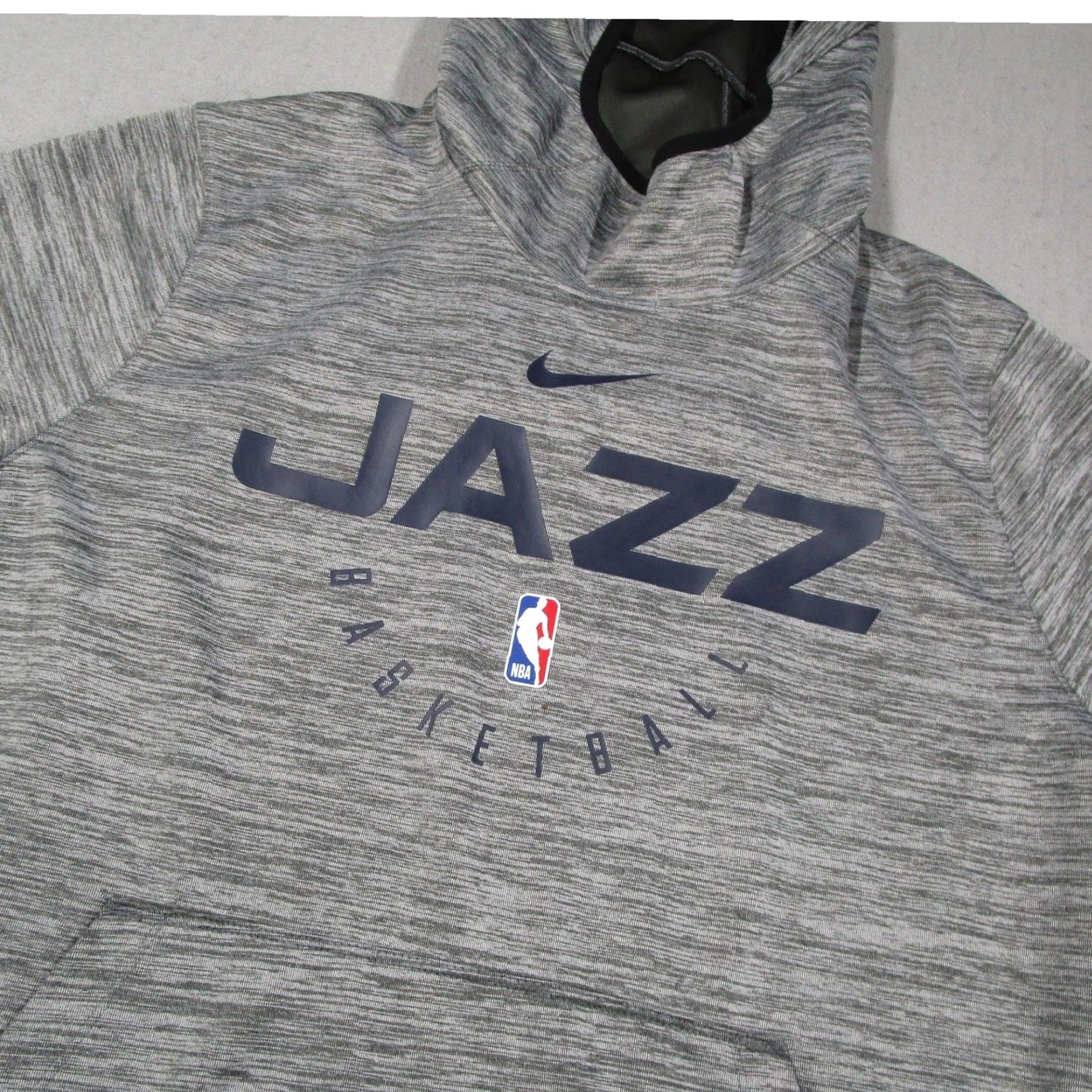 Nike Nike Utah Jazz NBA Hoodie Mens XL Grey Space Dye Dri-FIT Pullover 934554-091 Size US XL / EU 56 / 4 - 2 Thumbnail