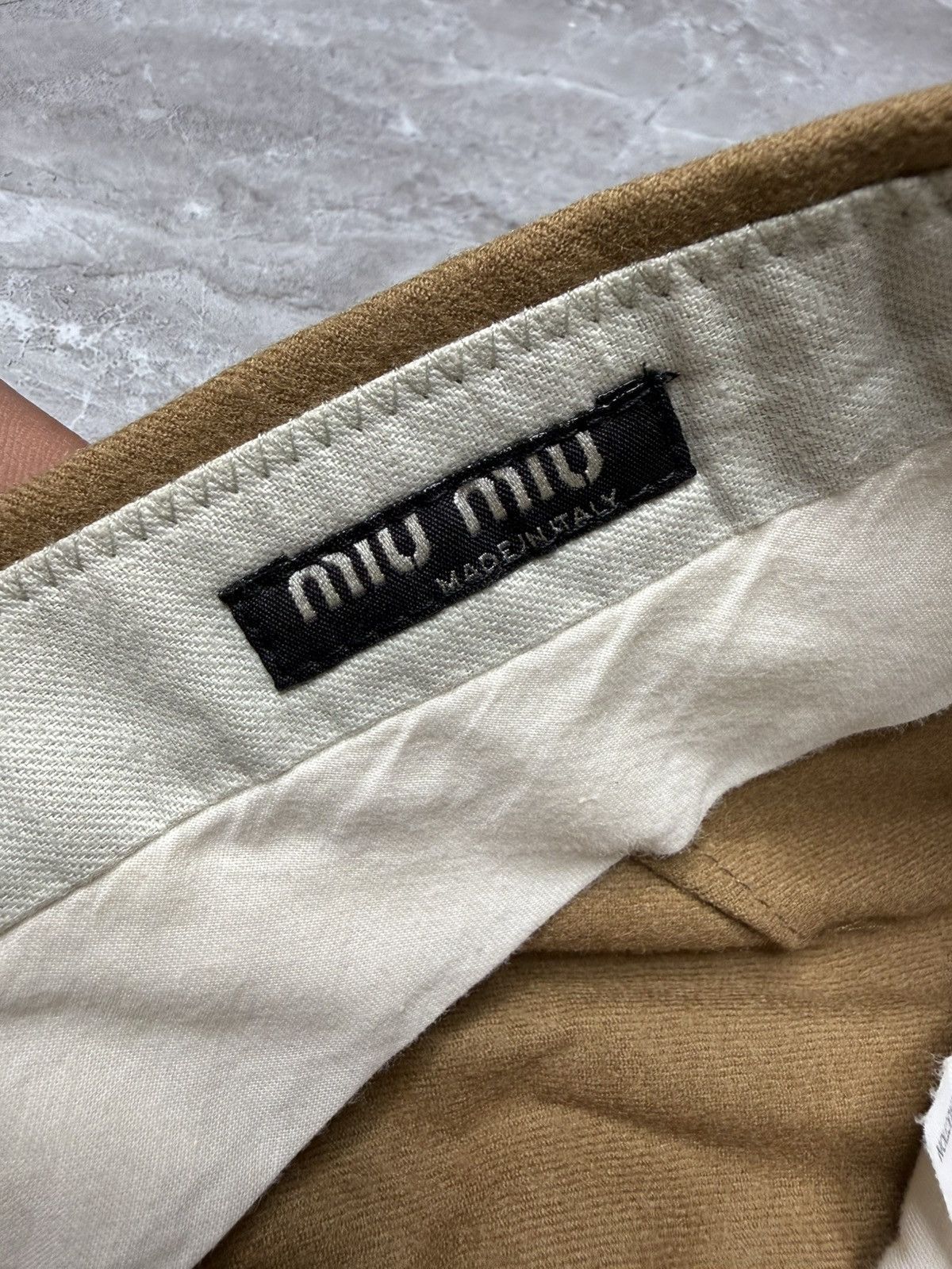 Miu Miu Archival Miu-Miu Melton Wool Wide Leg Boot-Cut Pants Size US 34 / EU 50 - 8 Thumbnail
