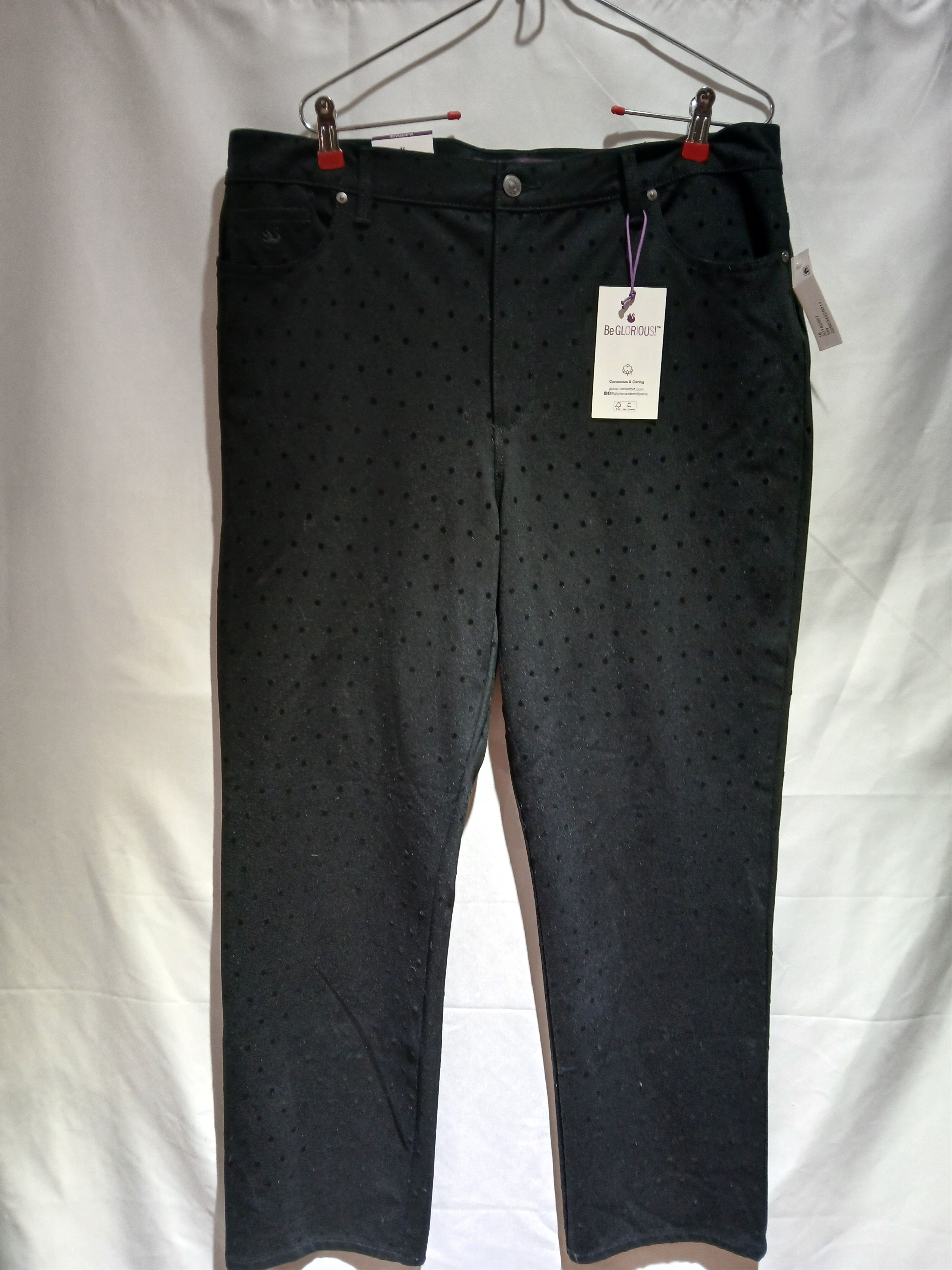 Gloria Vanderbilt Gloria Vanderbilt black polka trouser size 18 Size 40" / US 18 - 1 Thumbnail