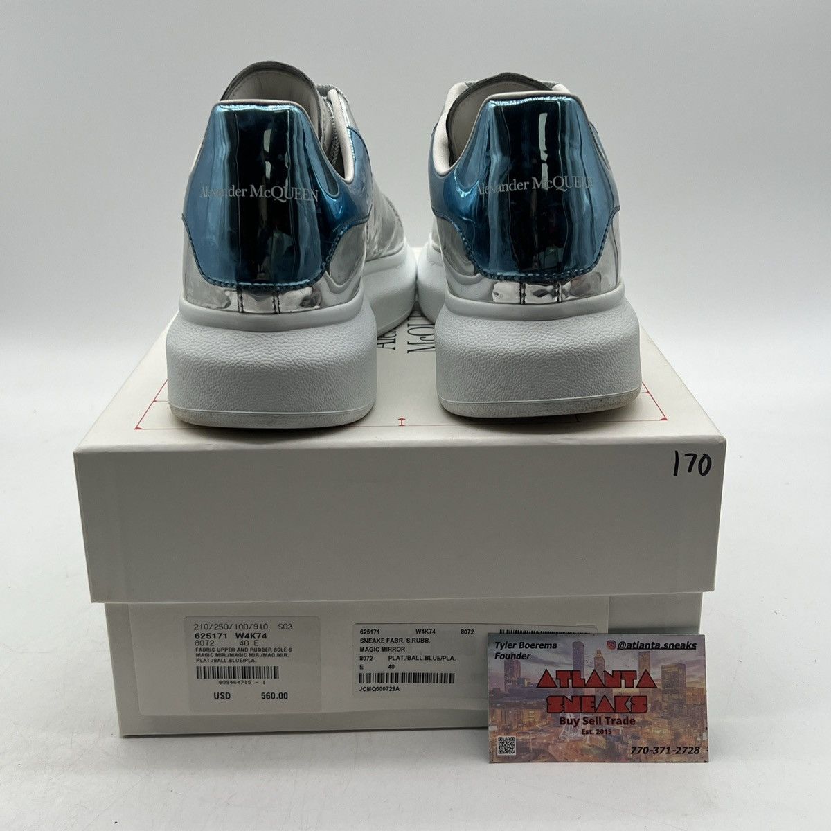 Alexander McQueen Alexander Mqueen magic mirror silver Size US 7 / EU 40 - 3 Thumbnail