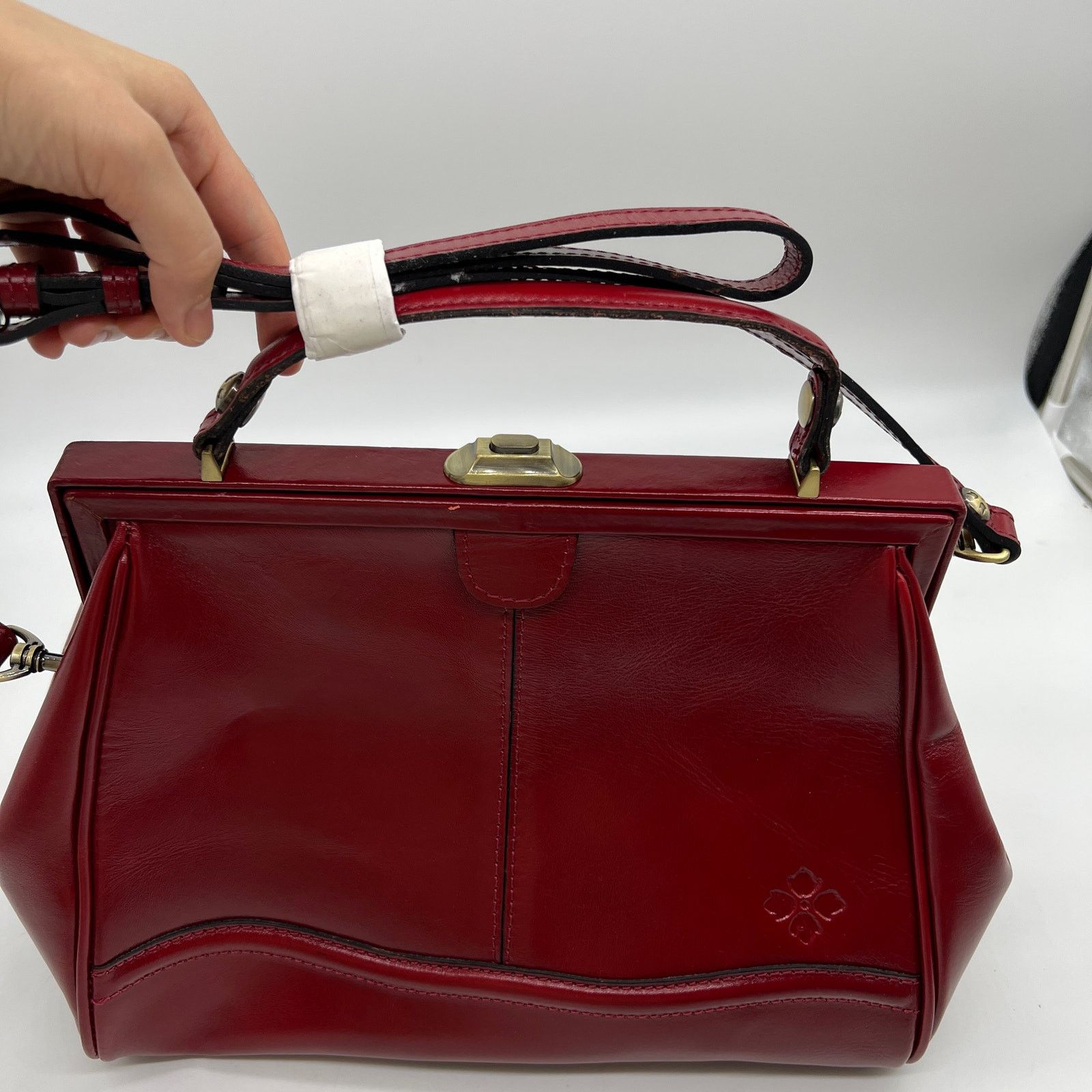 Other Patricia Nash Discovery Brianza Leather Frame Bags Ruby Red Size ONE SIZE - 4 Thumbnail