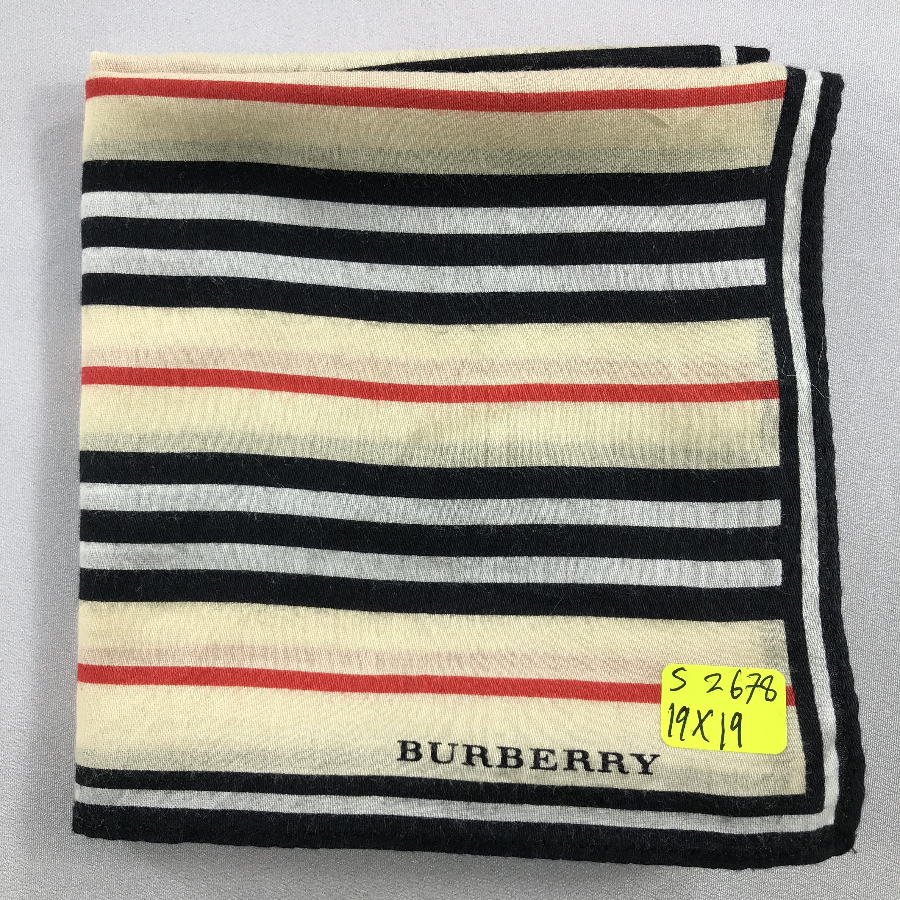 Burberry × Vintage Burberry Bandana / Handkerchief / Neckerchief - S2678 Size ONE SIZE - 5 Thumbnail