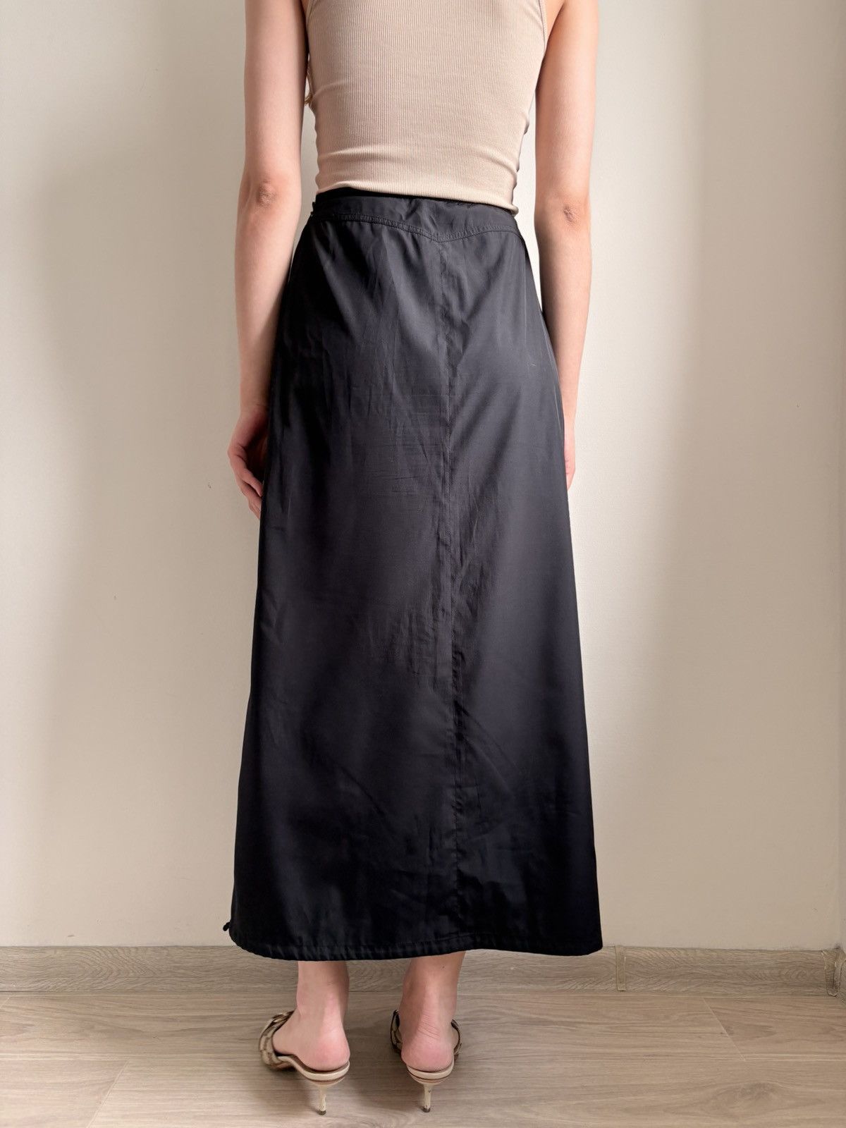 Fendi × Vintage FENDI 90s VINTAGE BLACK A-LINE LONG MAXI SKIRT Y2K IT 44 M L Size 30" / US 8 / IT 44 - 3 Thumbnail