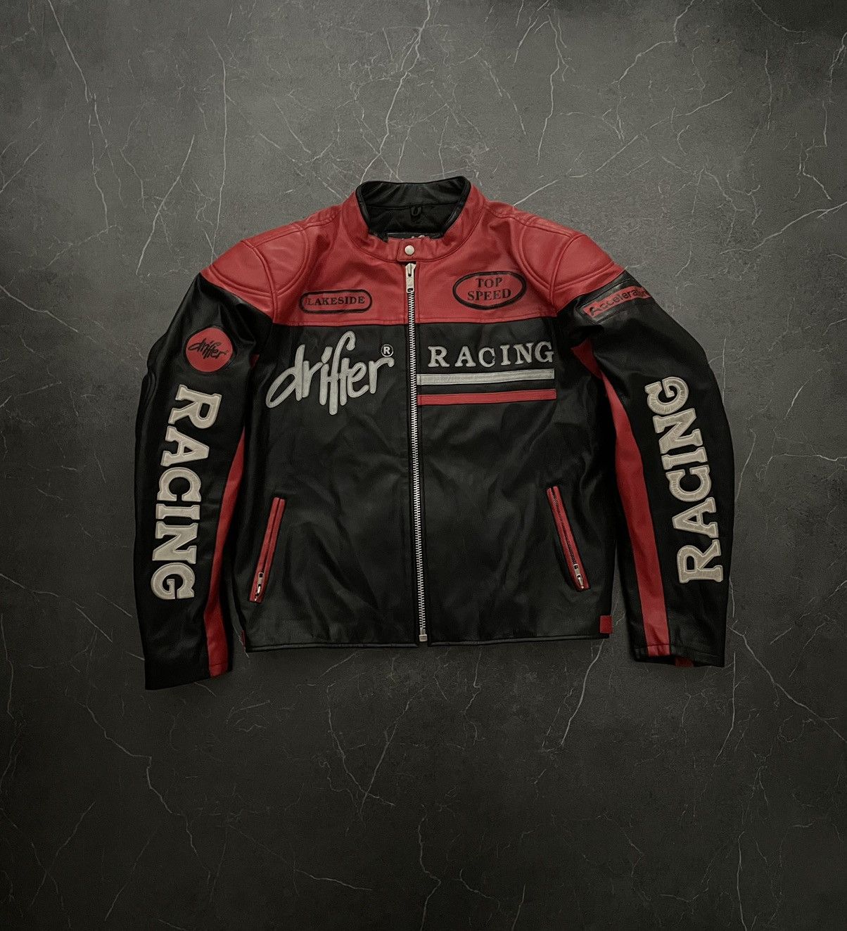 DRIFTER Vintage Real Leather NASCAR Racing Drifter Jacket Size US XL / EU 56 / 4 - 1 Thumbnail