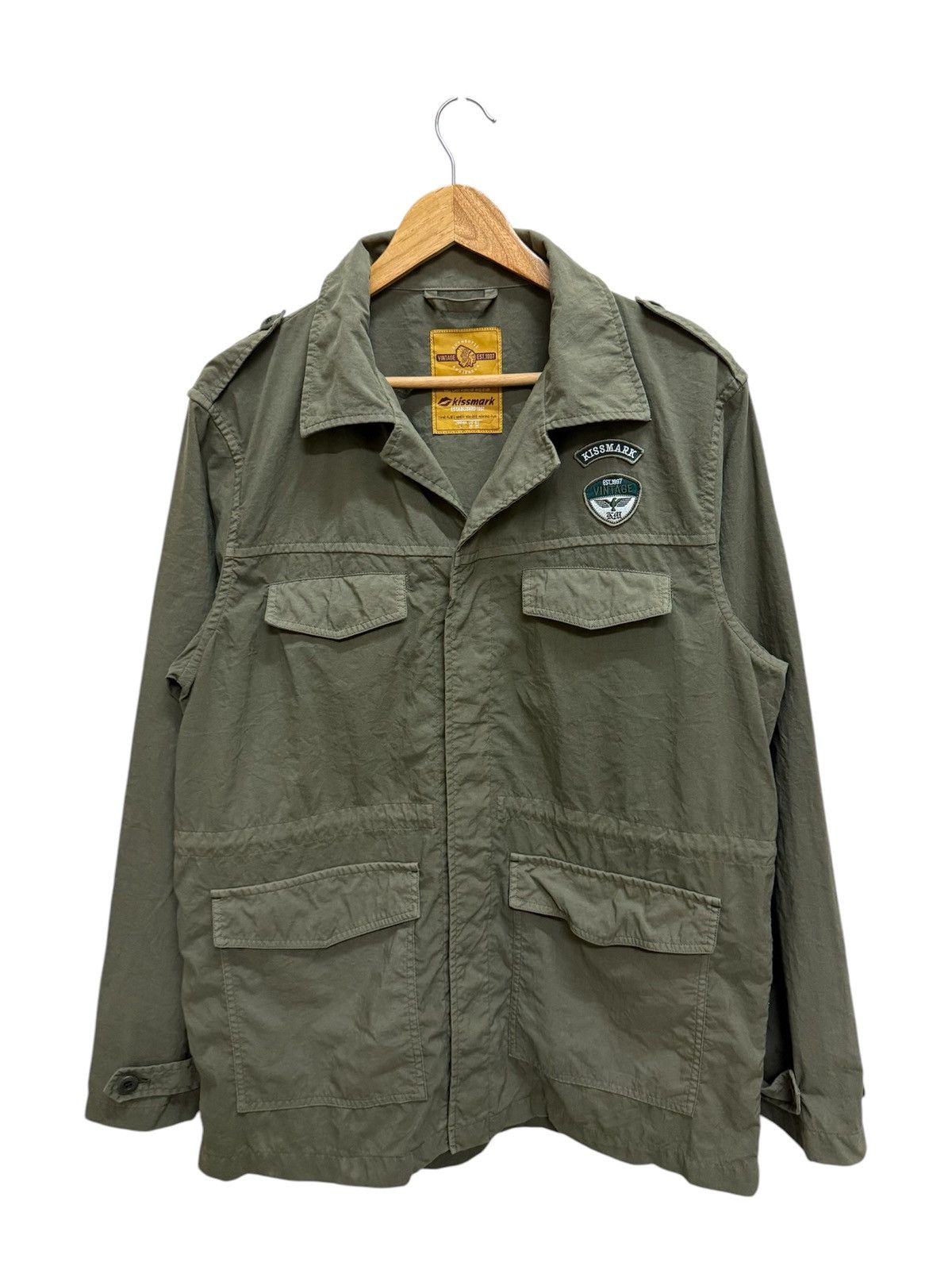 Japanese Brand × KISS × Vintage Kissmark Open Colar M65 Field Jacket Military Style Size US L / EU 52-54 / 3 - 1 Thumbnail
