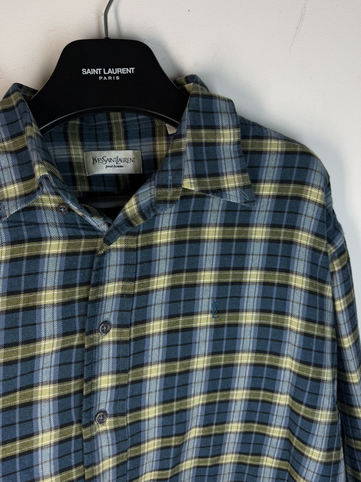 Yves Saint Laurent YSL Shirt Check Plaid Flannel Vintage Yves Saint Laurent Size US XL / EU 56 / 4 - 18 Thumbnail