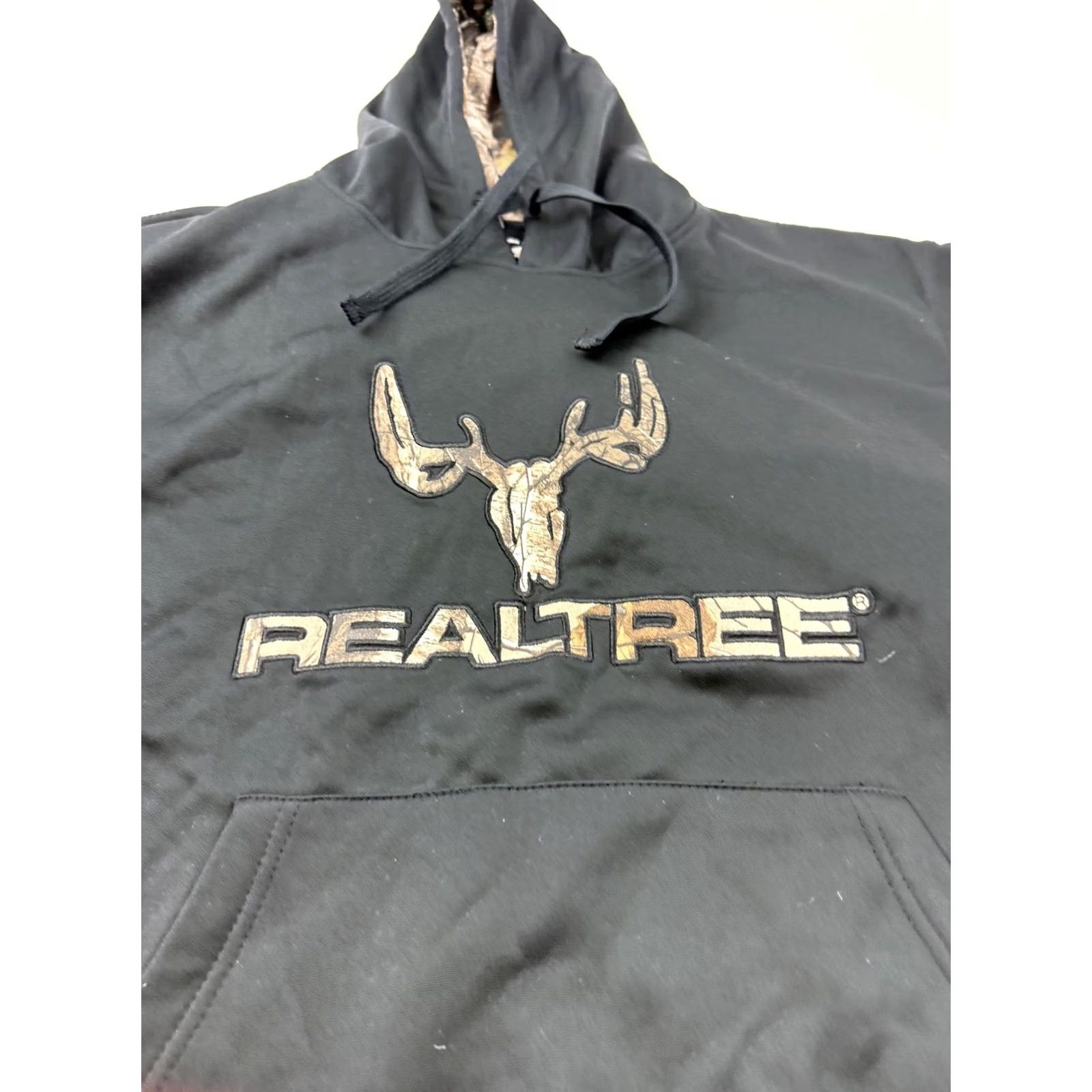 Realtree Buckhorn River Hoodie Mens Medium Black Pullover Knit Realtree Graphic Hunting Size US M / EU 48-50 / 2 - 2 Thumbnail
