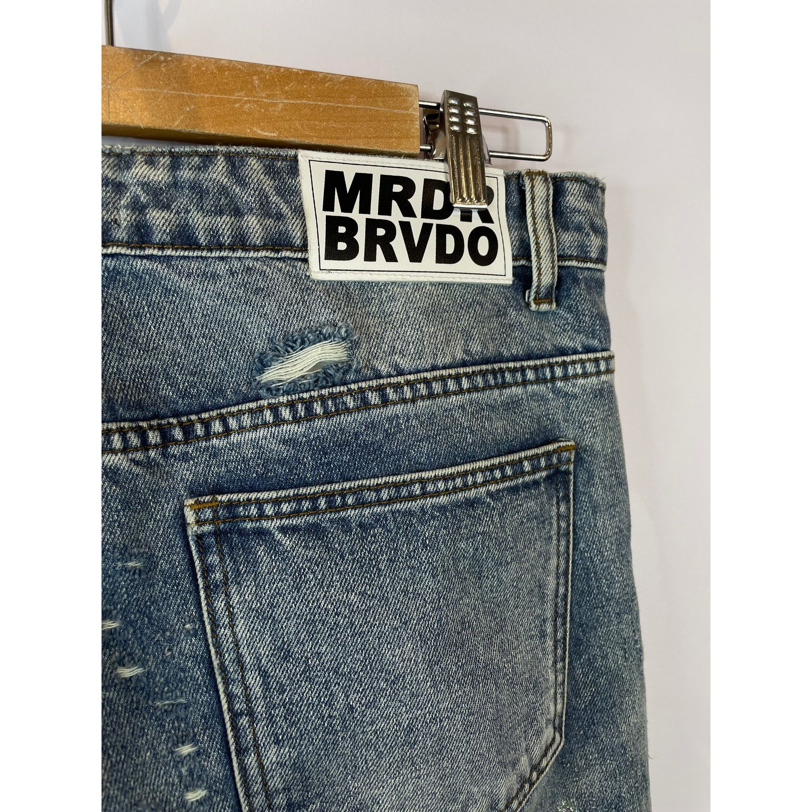 Who Decides War WDW Rhinestone Cemetery Blue Jeans Size US 32 / EU 48 - 2 Thumbnail