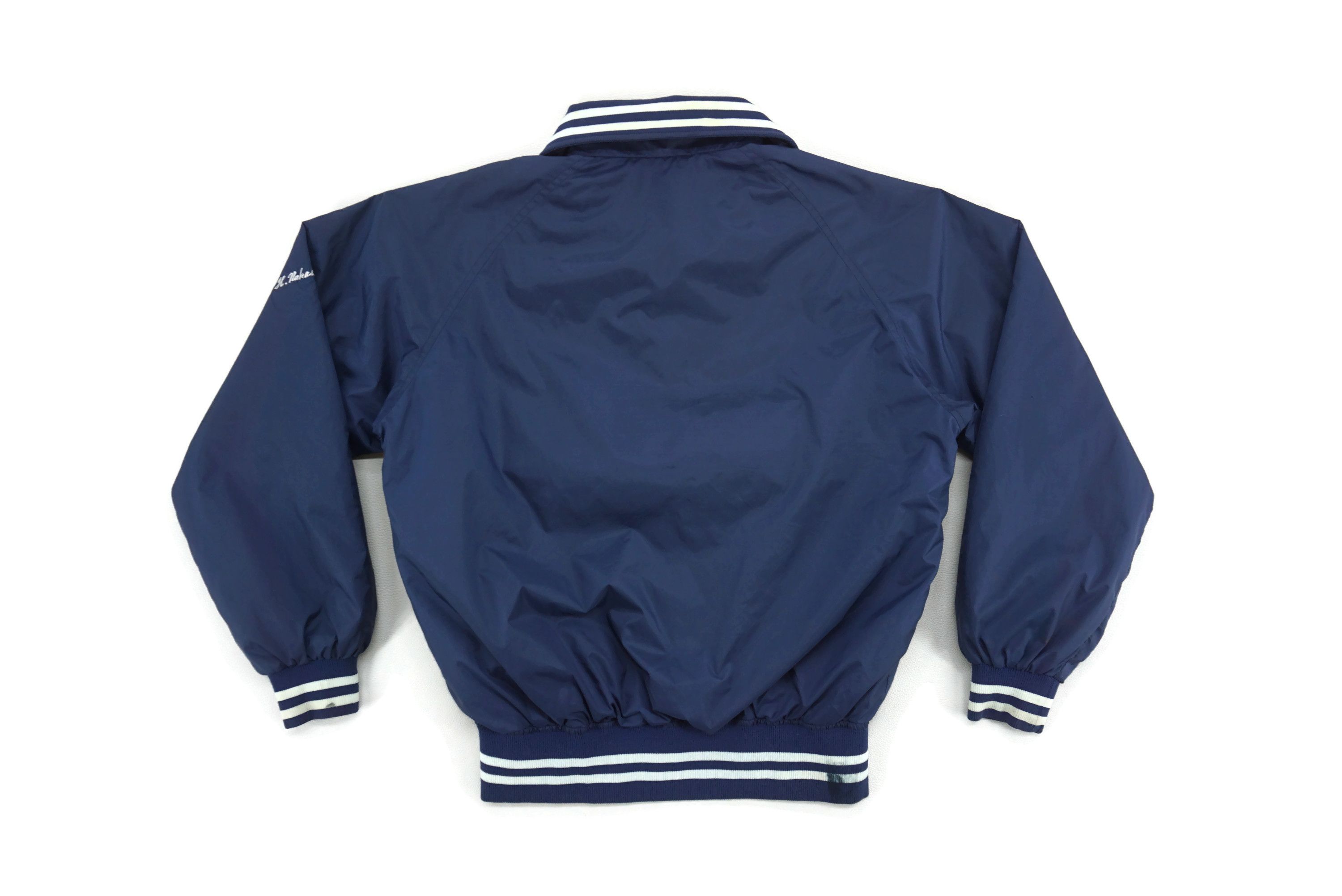 Japanese Brand Vintage Descente Bomber Jacket Snap Front Baseball Size US S / EU 44-46 / 1 - 3 Thumbnail