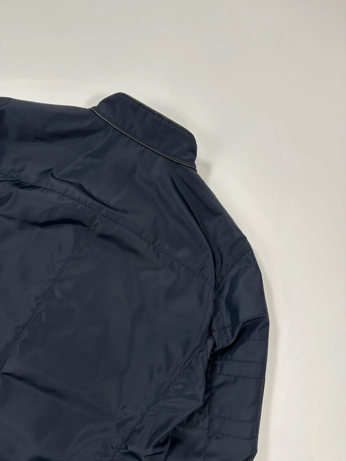 Prada Prada Milano FW07 Reinforced Navy Blue Nylon Bomber Jacket Size US S / EU 44-46 / 1 - 6 Thumbnail