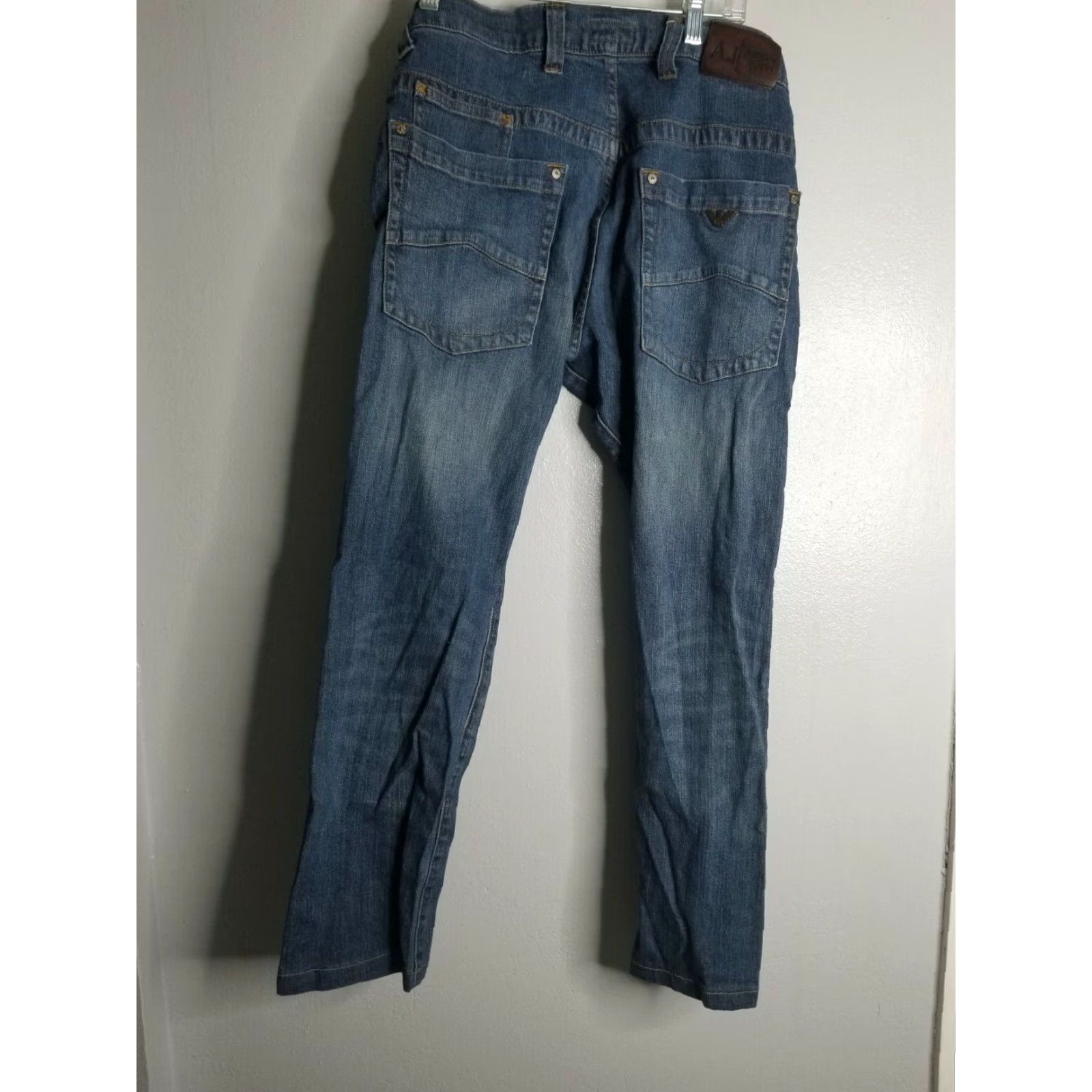 Vintage Armani Jeans Classic Wash Straight Leg Mens Blue Denim Jeans Size 32 Size US 32 / EU 48 - 4 Thumbnail