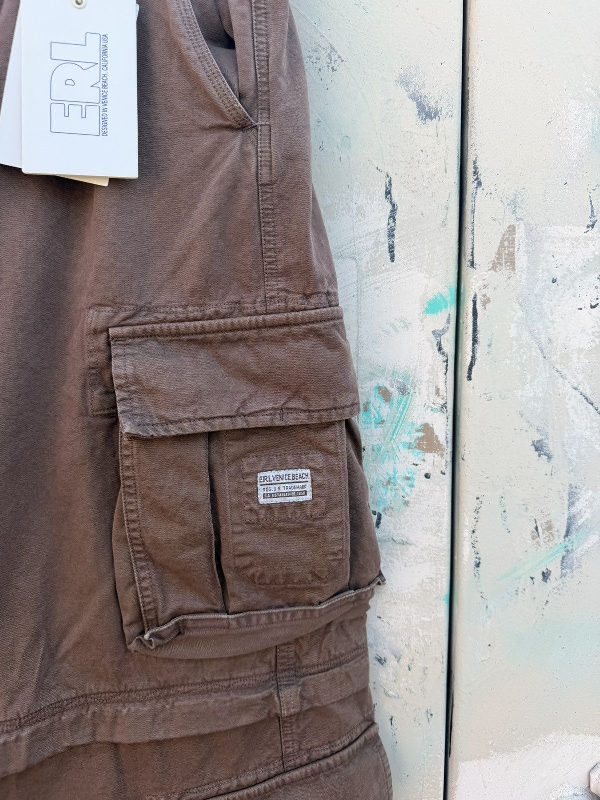 ERL ERL Brown Wide Leg Flare Cargo Pants Size US 36 / EU 52 - 4 Thumbnail