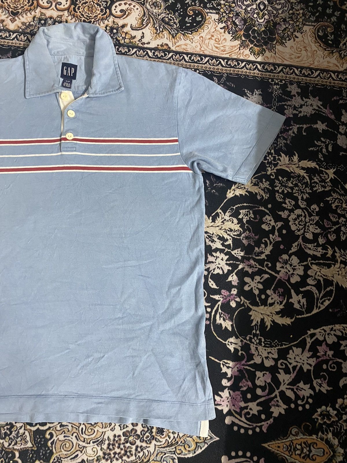 Gap × Japanese Brand Gap Colar Tshirt Stripe 🚀 Size US M / EU 48-50 / 2 - 5 Thumbnail