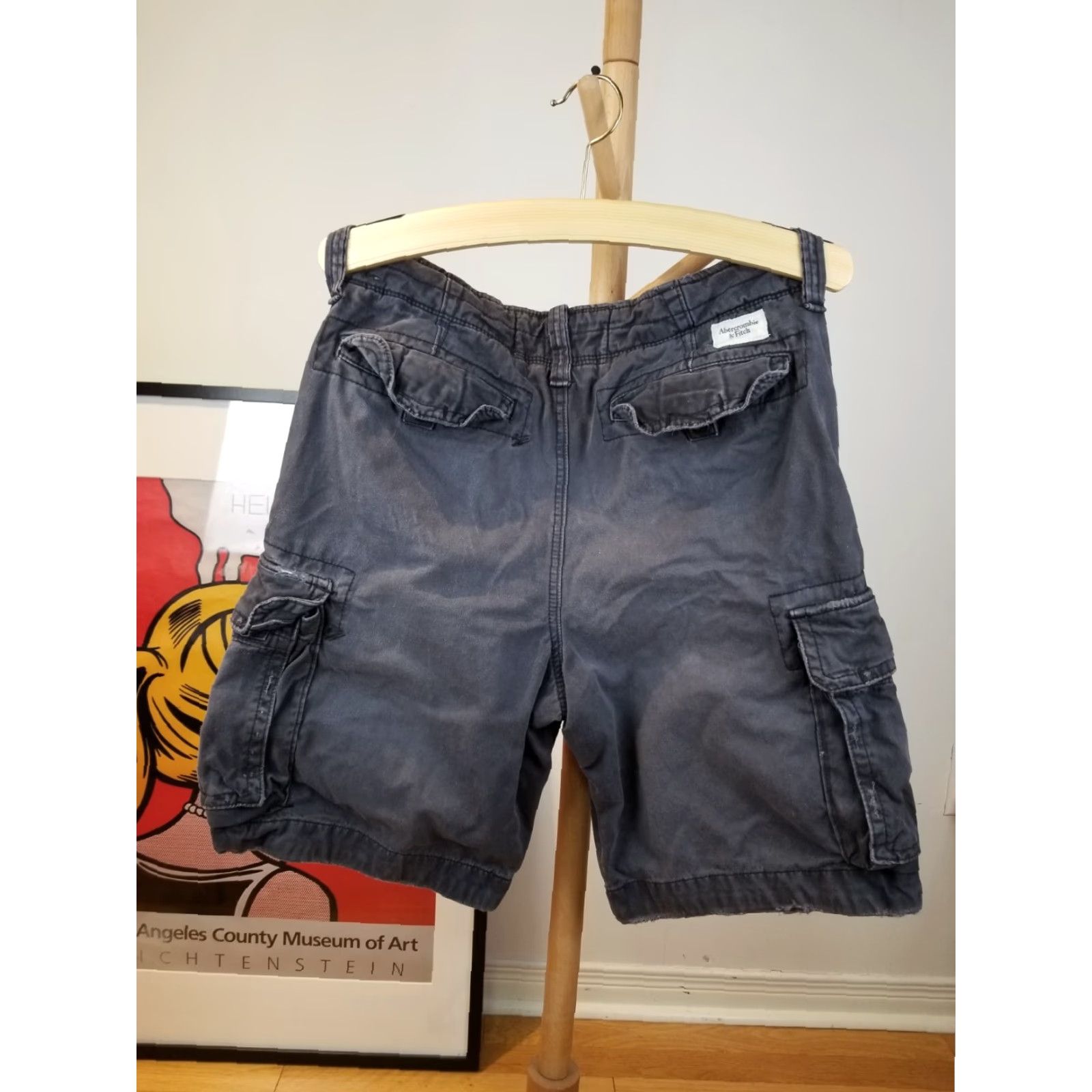 Abercrombie & Fitch VINTAGE Y2K ABERCROMBIE & FITCH NAVY CARGO SHORT PANTS SZ 31 Size US 31 - 6 Thumbnail