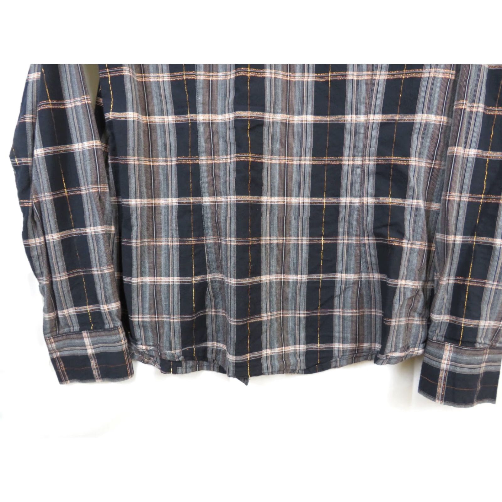 Vintage VINTAGE Cruel Gray Black Plaid snap down ranch cattle Western wear woman M shirt Size M / US 6-8 / IT 42-44 - 6 Thumbnail