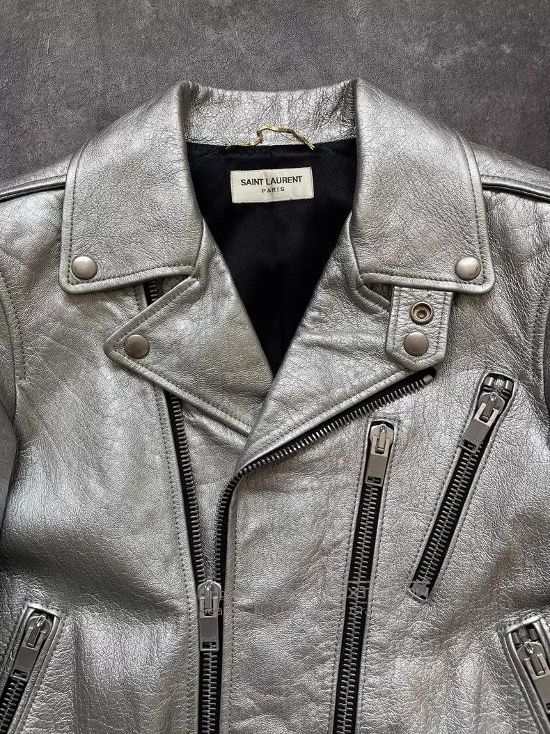 Saint Laurent Paris Saint Laurent Paris Zipper Leather Jacket Size XS / US 0-2 / IT 36-38 - 3 Thumbnail