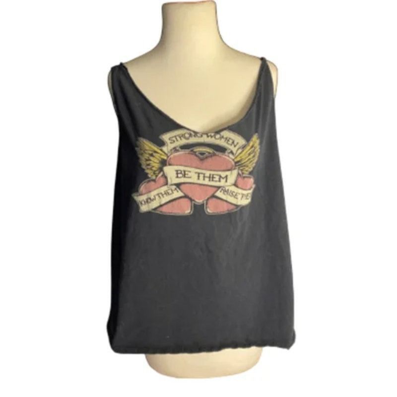 Handmade Handmade Graphic Tank Top Strong Women Wings Statement M Size M / US 6-8 / IT 42-44 - 2 Thumbnail